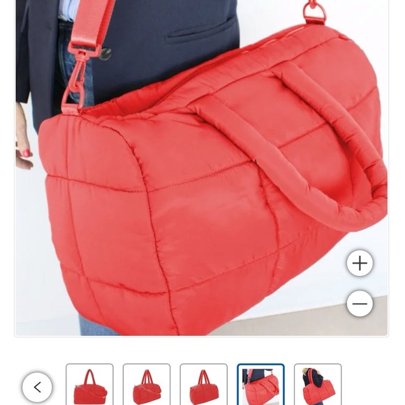 My Tagalong Cloud Quilted Red Travel Bag - Picture 2 of 5